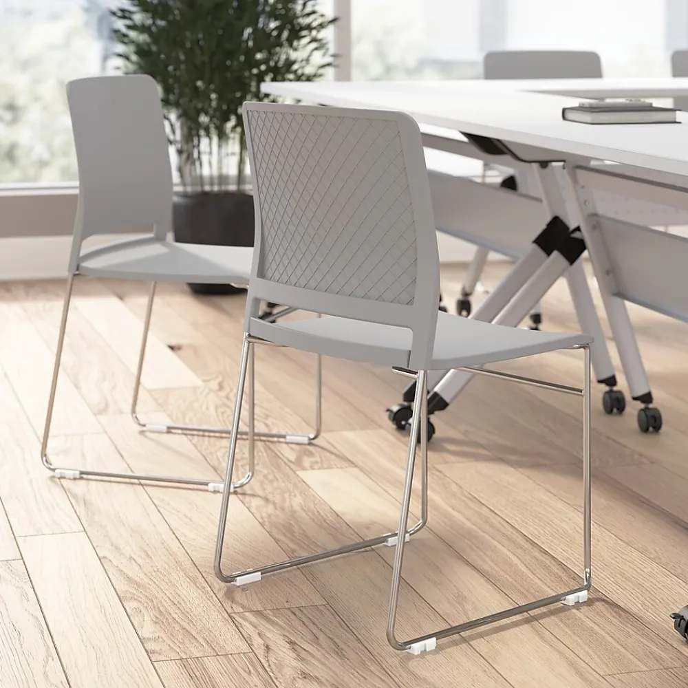 Folding & Stacking*Bush Business Furniture Envision Stackable Chairs, Gray, 2/Set (CH4003LGP-03)