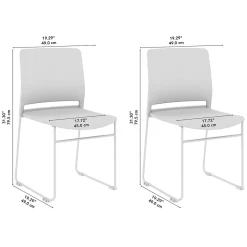 Folding & Stacking*Bush Business Furniture Envision Stackable Chairs, Gray, 2/Set (CH4003LGP-03)