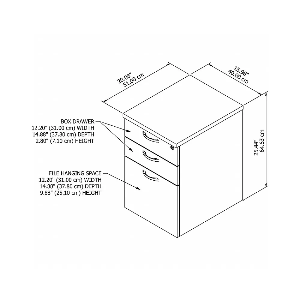 File Cabinets*Bush Business Furniture Easy Office 3-Drawer Mobile Vertical File Cabinet, Letter/Legal Size, Lockable, Pure White (EOF116WH-03)