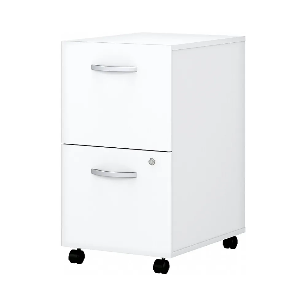File Cabinets*Bush Business Furniture Easy Office 2-Drawer Mobile Vertical File Cabinet, Letter/Legal Size, Lockable, Pure White (EO108WHSU)