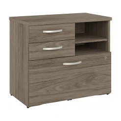 Storage Cabinets*Bush Business Furniture Hybrid 26" Office Storage Cabinet with Drawers and 2 Shelves, (HYF130MHSU-Z) Modern Hickory