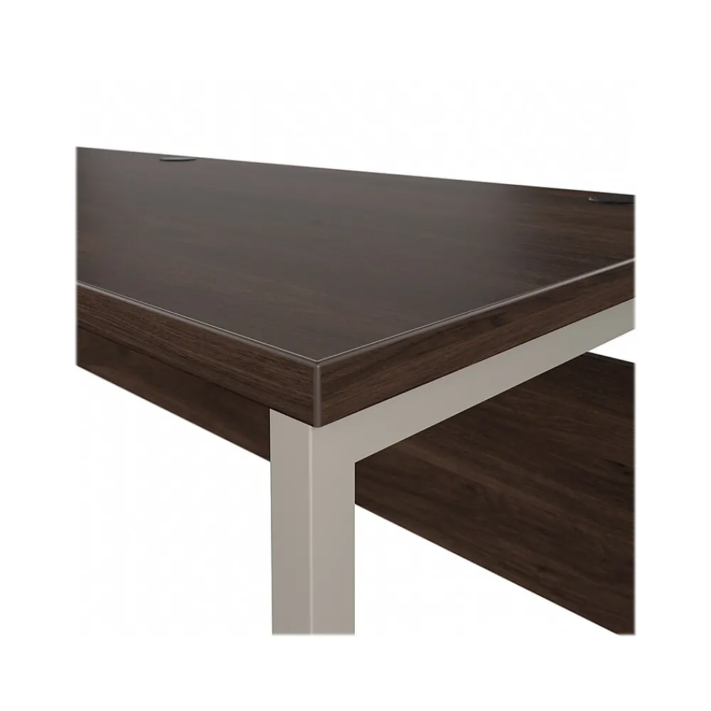Computer Desks*Bush Business Furniture Hybrid 72"W Computer Table Desk with Metal Legs, Black Walnut (HYD272BW)