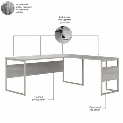 L-Desks*Bush Business Furniture Hybrid 72