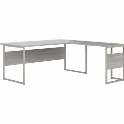 L-Desks*Bush Business Furniture Hybrid 72"W L Shaped Table Desk with Metal Legs, (HYB025PG) Platinum Gray
