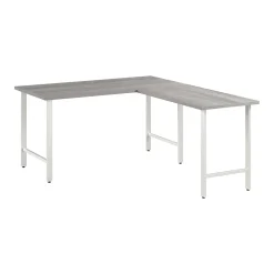 L-Desks*Bush Business Furniture Hustle 60"W L Shaped Computer Desk with Metal Legs, Platinum Gray (HUS003PG)