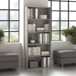 Bookcases*Bush Business Furniture Hustle Tall 5 Shelf Bookcase, Platinum Gray (HUB230PG)