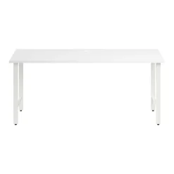 Office Desks*Bush Business Furniture Hustle 72"W Computer Desk with Metal Legs, White (HUD172WH)