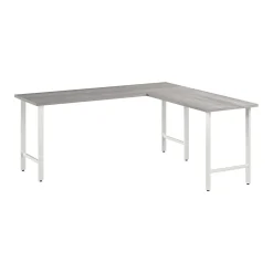 L-Desks*Bush Business Furniture Hustle 72"W L Shaped Computer Desk with Metal Legs, Platinum Gray (HUS002PG)