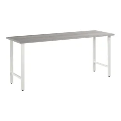 Office Desks*Bush Business Furniture Hustle 72"W Computer Desk with Metal Legs, Platinum Gray (HUD172PG)