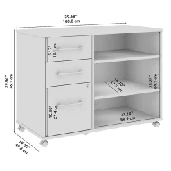 File Cabinets*Bush Business Furniture Hustle Office Storage Cabinet with Wheels, Platinum Gray (HUF140PG)