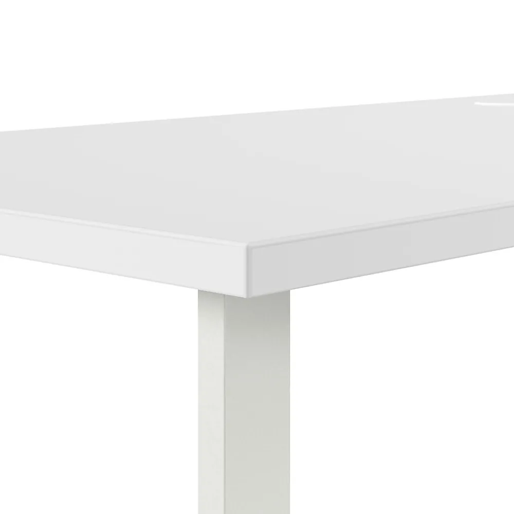 L-Desks*Bush Business Furniture Hustle 72"W L Shaped Computer Desk with Metal Legs, White (HUS002WH)