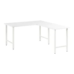 L-Desks*Bush Business Furniture Hustle 60"W L Shaped Computer Desk with Metal Legs, White (HUS003WH)