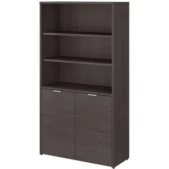 Bookcases*Bush Business Furniture Jamestown 66.12"H 5-Shelf Bookcase with Adjustable Shelves, Storm Gray Laminated Wood (JTB136SG)