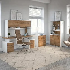 File Cabinets*Bush Business Furniture Jamestown 2-Drawer Vertical File Cabinet, Letter/Legal, Fresh Walnut/White, 23.66