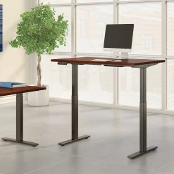 Standing Desks*Bush Business Furniture Move 60 Series 48"W Electric Height Adjustable Standing Desk, Hansen Cherry (M6S4824HCBK)
