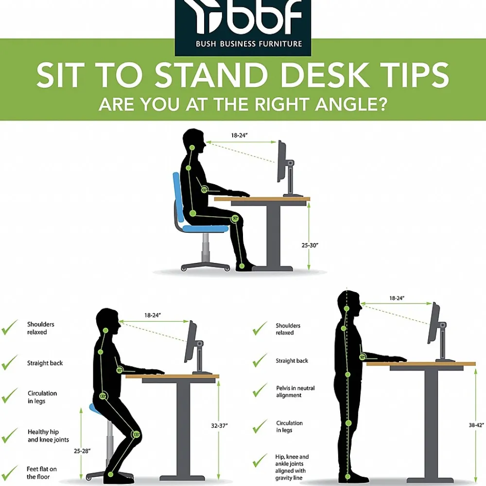 Standing Desks*Bush Business Furniture Move 60 Series 72"W Electric Height Adjustable Standing Desk, Storm Gray (M6S7230SGBK)