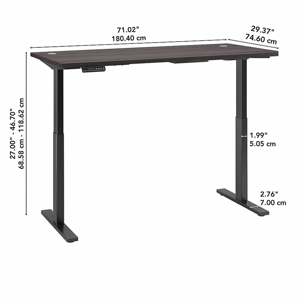 Standing Desks*Bush Business Furniture Move 60 Series 72"W Electric Height Adjustable Standing Desk, Storm Gray (M6S7230SGBK)