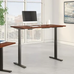 Standing Desks*Bush Business Furniture Move 60 Series 72"W Electric Height Adjustable Standing Desk, Hansen Cherry (M6S7230HCBK)
