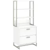 File Cabinets*Bush Business Furniture Method 2 Drawer Lateral File Cabinet with Hutch, White (MTH012WHSU)
