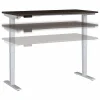 Standing Desks*Bush Business Furniture Move 40 Series 60"W Electric Height Adjustable Standing Desk, Mocha Cherry/Cool Gray (M4S6030MRSK)