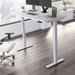 Standing Desks*Bush Business Furniture Move 40 Series 60"W Electric Height Adjustable Standing Desk, White/Cool Gray Metallic (M4S6030WHSK)