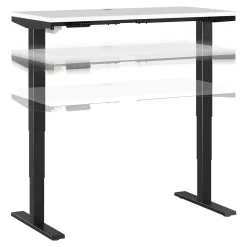 Standing Desks*Bush Business Furniture Move 40 Series 48"W Electric Height Adjustable Standing Desk, White/Black (M4S4824WHBK)