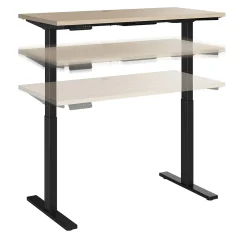 Standing Desks*Bush Business Furniture Move 60 Series 48"W Electric Adjustable Standing Desk, (M6S4824NEBK) Natural Elm/Black Powder Coat