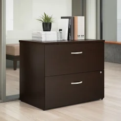 File Cabinets*Bush Business Furniture Office in an Hour 2 Drawer Lateral File Cabinet, Mocha Cherry (OIAH011MRSU)