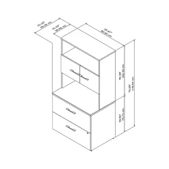 File Cabinets*Bush Business Furniture Office 500 2-Drawer Lateral File Cabinet with Hutch, Locking, Letter/Legal, (OF5007SGSU) Storm Gray
