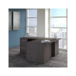 L-Desks*Bush Business Furniture Office 500 72"W L Shaped Executive Desk with Drawers, (OF5004SGSU) Storm Gray