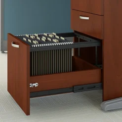 Storage Cabinets*Bush Business Furniture Office in an Hour Cubicle Storage with Cabinet, Paper Tray, & Pencil Holder, Hansen Cherry (WC36490-03K)