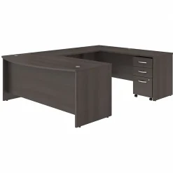 Computer Desks*Bush Business Furniture Studio C 72"W U Shaped Desk with Mobile File Cabinet, (STC004SG) Storm Gray