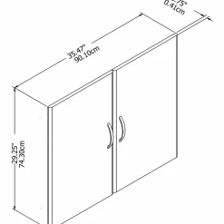 Storage Cabinets*Bush Business Furniture Studio C Bookcase Door Kit, Storm Gray (SCB236SG)