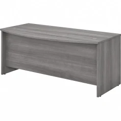 Office Desks*Bush Business Furniture Studio C 72"W Bow Front Desk, (SCD172PG) Platinum Gray