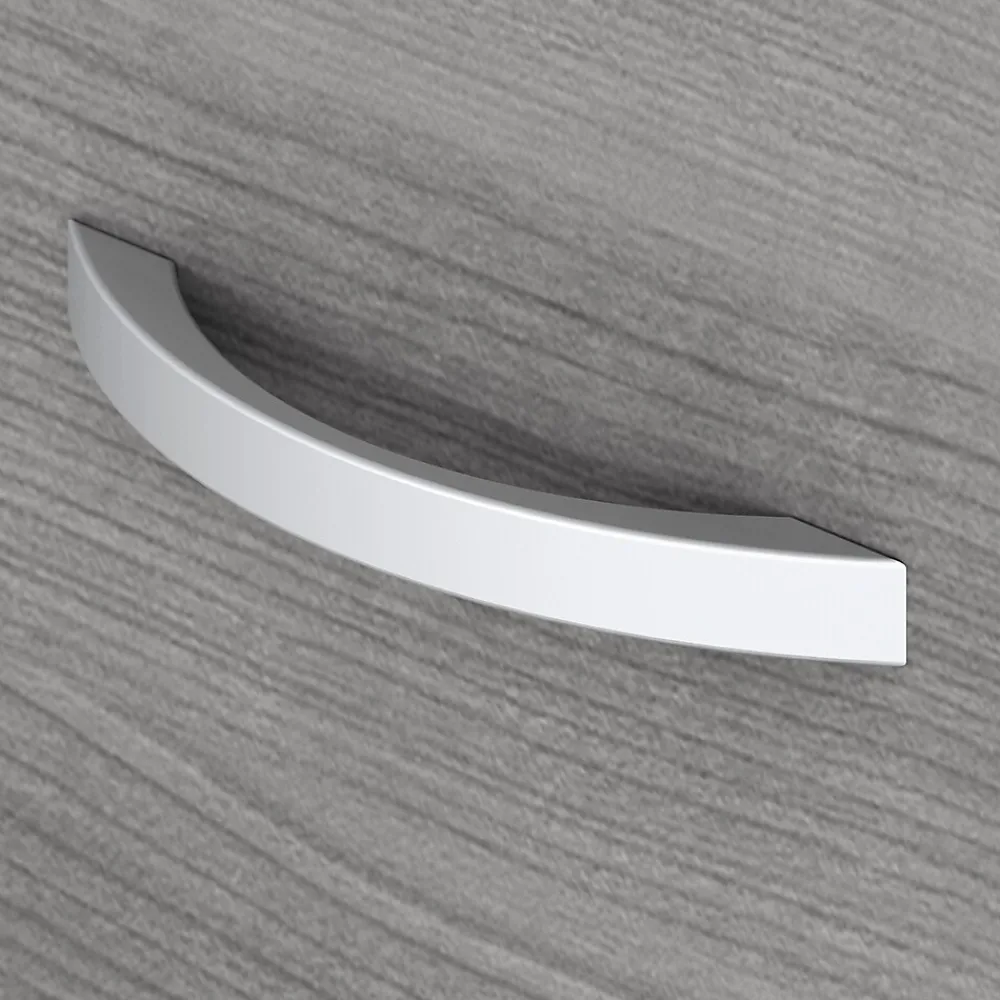 Computer Desks*Bush Business Furniture Studio C 72"W Bow Front Desk with Mobile File Cabinets, (STC012PGSU) Platinum Gray