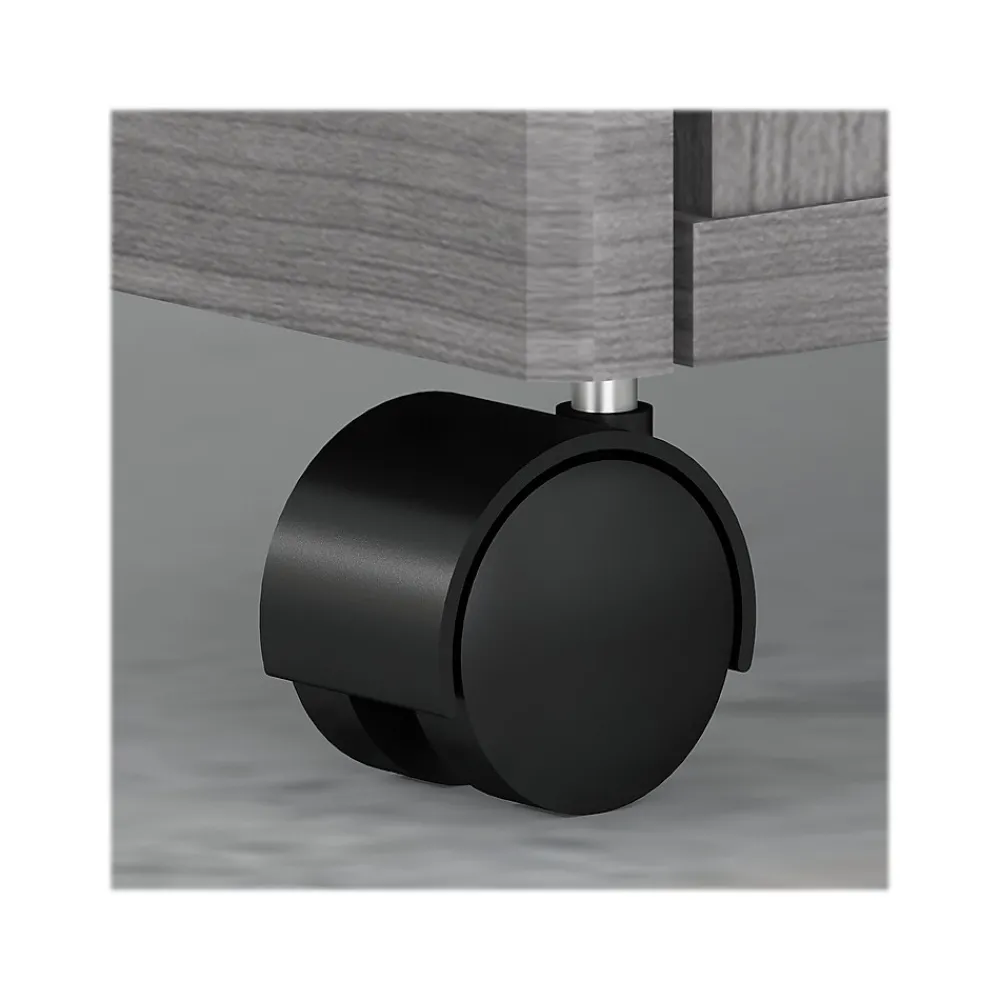 Computer Desks*Bush Business Furniture Studio C 72"W Bow Front Desk with Mobile File Cabinets, (STC012PGSU) Platinum Gray