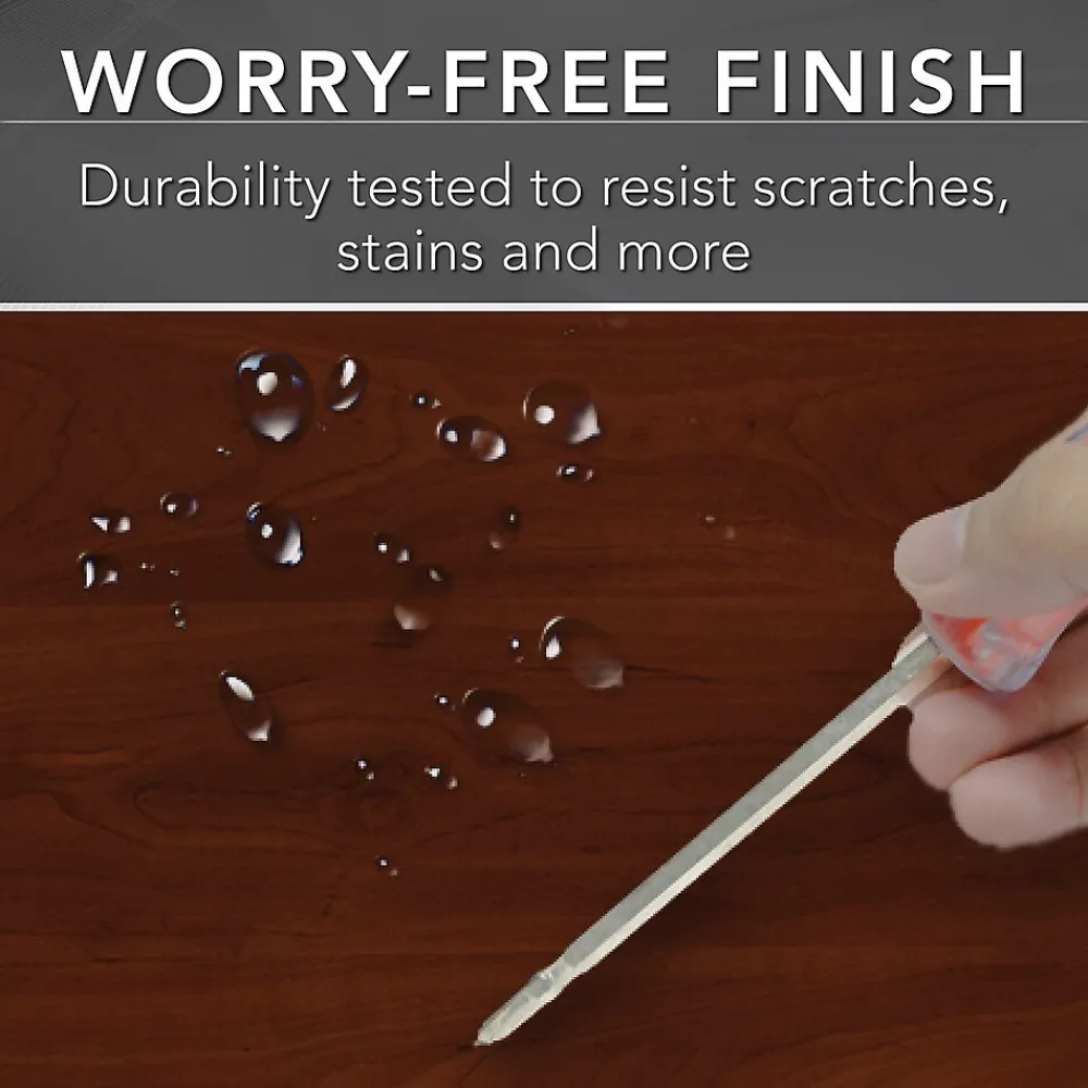 Computer Desks*Bush Business Furniture Studio C 72"W Office Desk with Mobile File Cabinet, (STC013HCSU) Hansen Cherry