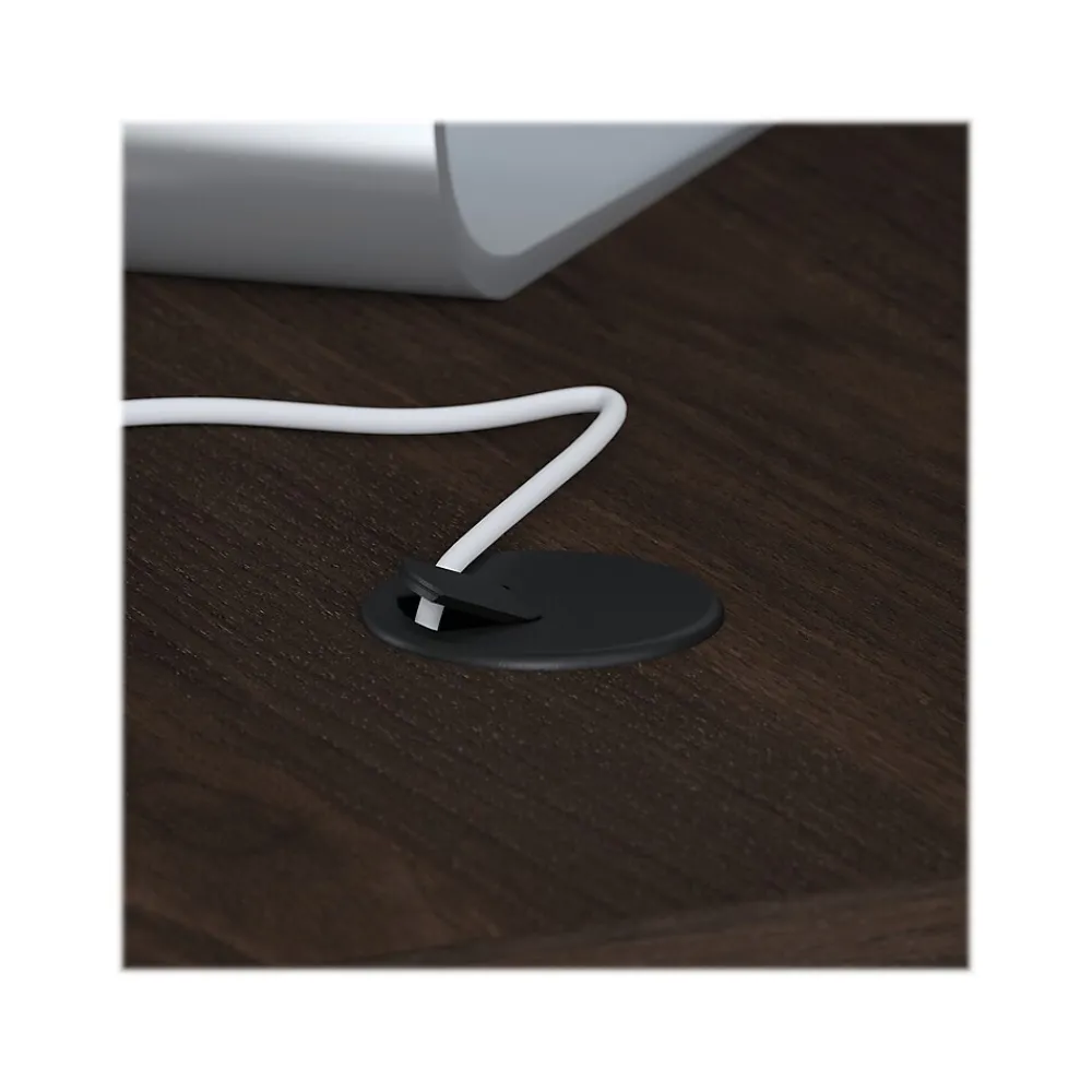 Office Desks*Bush Business Furniture Studio C 72"W U Shaped Desk with Hutch and Mobile File Cabinet, (STC003BWSU) Black Walnut