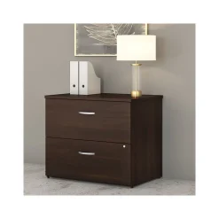 File Cabinets*Bush Business Furniture Studio C 2 Drawer Lateral File Cabinet, (SCF136BWSU) Black Walnut