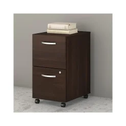 File Cabinets*Bush Business Furniture Studio C 2-Drawer Mobile Vertical File Cabinet, Letter/Legal Size, Lockable, (SCF116BWSU) Black Walnut