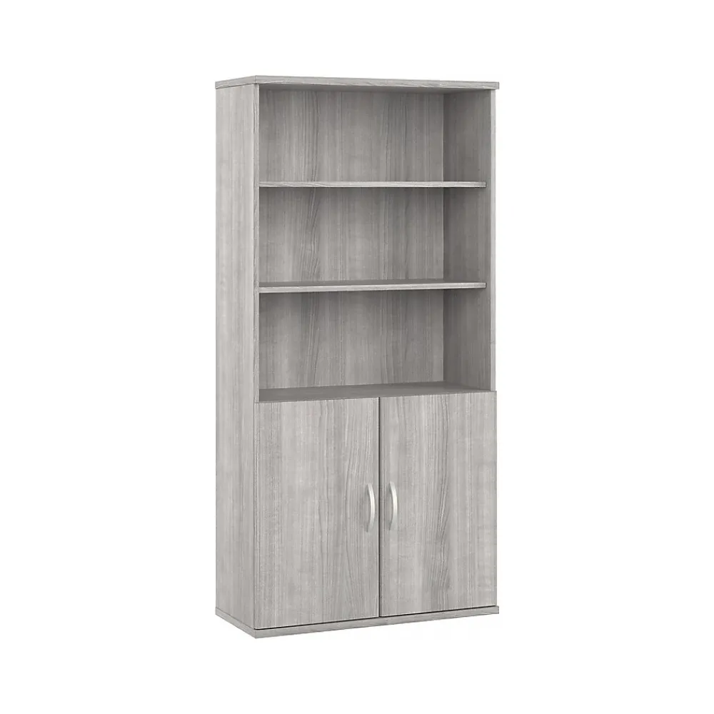 Bookcases*Bush Business Furniture Studio A 73"H 5-Shelf Bookcase with Adjustable Shelves, Laminated Wood (STA010PG) Platinum Gray