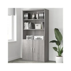 Bookcases*Bush Business Furniture Studio A 73"H 5-Shelf Bookcase with Adjustable Shelves,  Laminated Wood (STA010PG) Platinum Gray