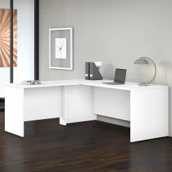 L-Desks*Bush Business Furniture Studio C 72"W L Shaped Desk with Return, (STC049WH) White