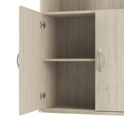 Bookcases*Bush Furniture Bush Business Furniture Studio C Tall 5 Shelf Bookcase with Doors, Natural Elm (STC015NE)