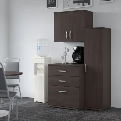 Storage Cabinets*Bush Business Furniture Universal 62" 3-Piece Modular Storage Set with 5 Shelves, Storm Gray (UNS005SG)