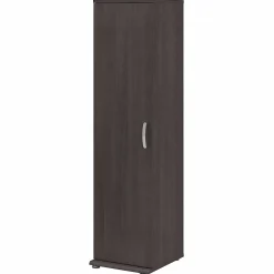 Storage Cabinets*Bush Business Furniture Universal 62" Tall Narrow Storage Cabinet with Door and 3 Shelves, Storm Gray (UNS116SG)