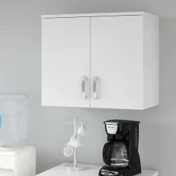 Storage Cabinets*Bush Business Furniture Universal 24" Wall Cabinet with Doors and 2 Shelves, White (UNS428WH)