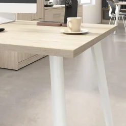 L-Desks*Bush Business Furniture Vista 60"W L Shaped Desk with Low Storage Cabinet, Natural Elm (VST006NE)