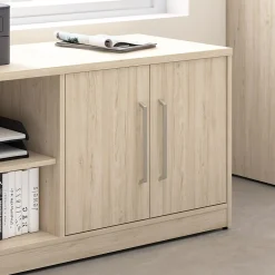 Storage Cabinets*Bush Business Furniture Vista Low Storage Cabinet with Doors and Shelves, Natural Elm (VSS160NE)