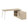 L-Desks*Bush Business Furniture Vista 72"W L Shaped Desk with Low Storage Cabinet, Natural Elm (VST005NE)